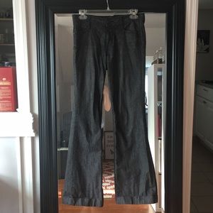 Old Navy Black Denim Flare Pants Size 2
